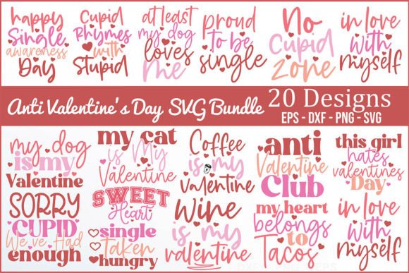 Anti Valentine's Day SVG Bundle for Graphic Design