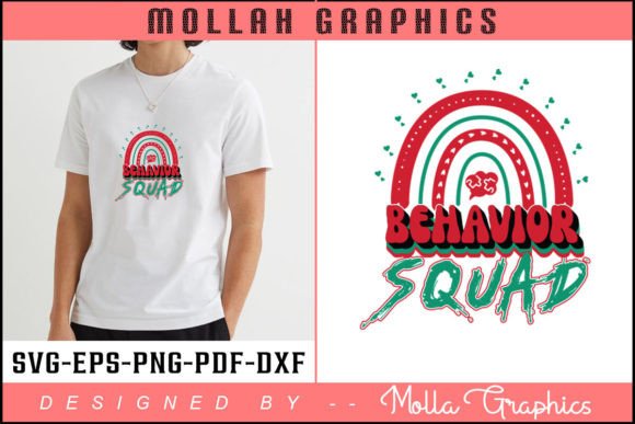 Behavior Squad Typography T Shirt Design