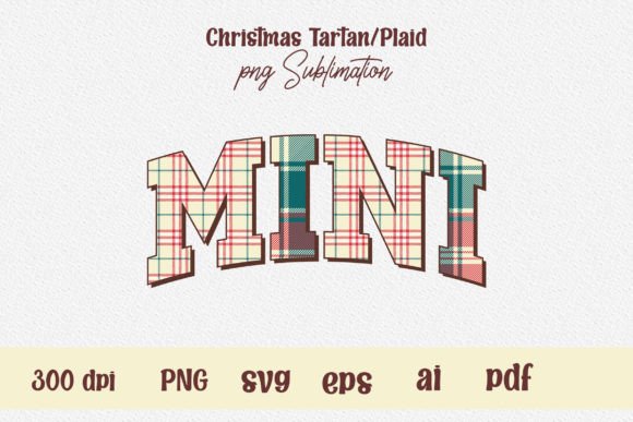 Christmas Plaid Mini PNG Sublimation