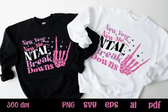Mental Breakdowns Pink SVG for T-Shirt Designs