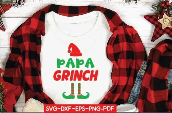 Papa Grinch Svg Graphics