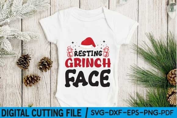 Resting Grinch Face Svg Graphics