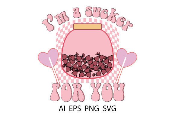 Retro Valentines Day Sublimation Graphics