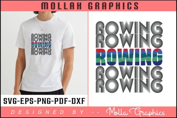 ROWER Typography and T Shirt and Groovy